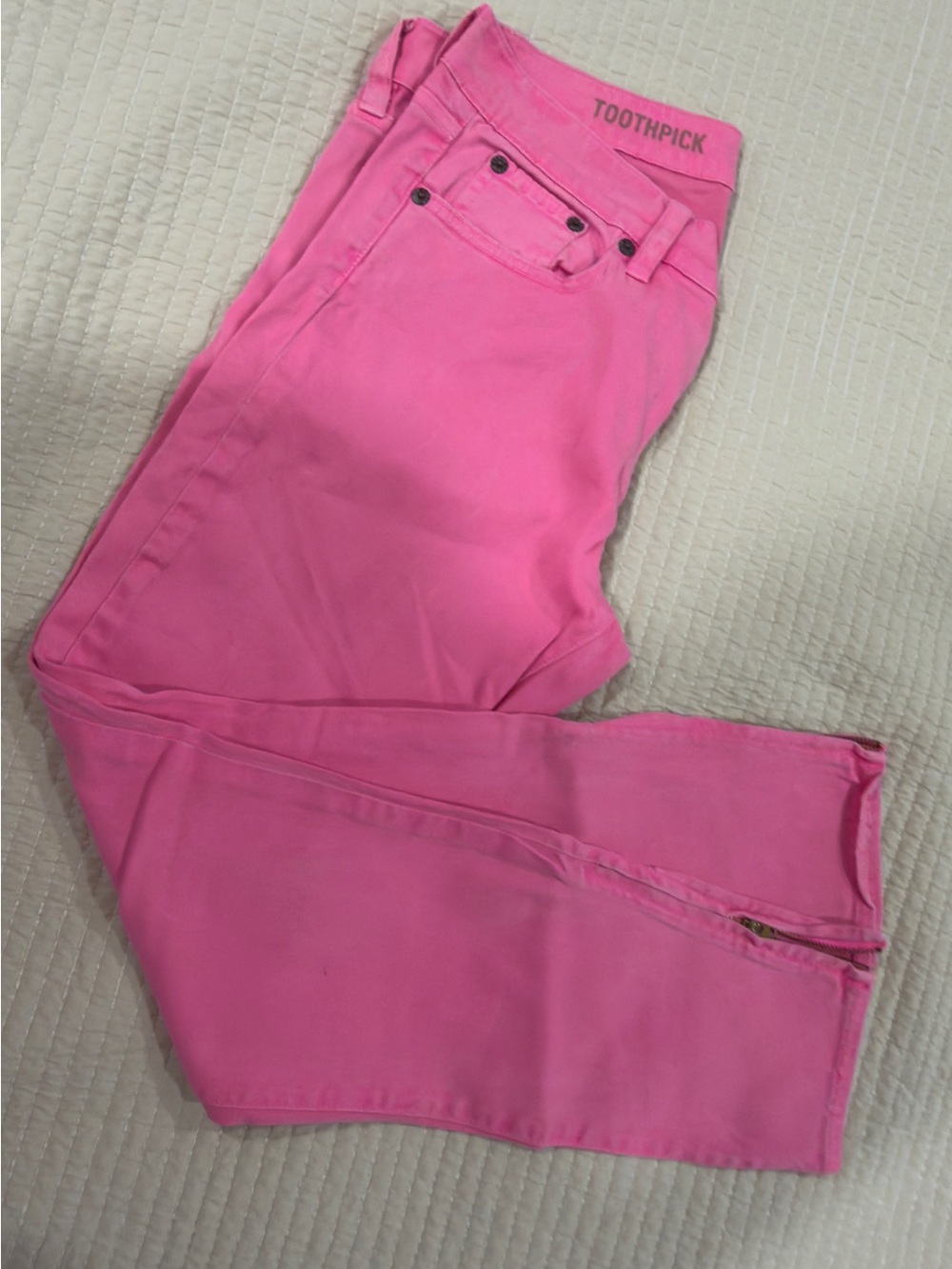 J.Crew Toothpick 29” Ankle Skinny Jeans Hot Pink Size 29